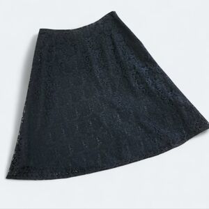 Talbots Black Lace Skirt Size 8 Midi Evening Whimsigoth